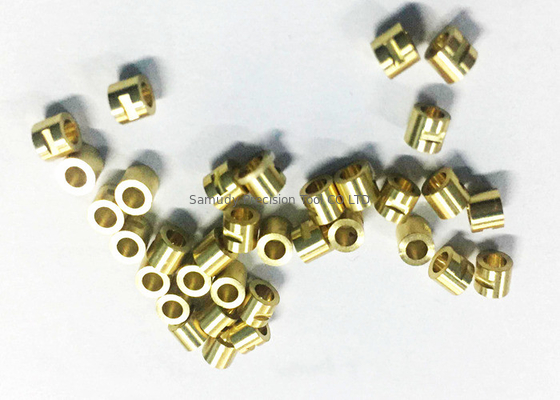 Connector Tube CNC Machining Brass Parts , Small Cnc Machined Components
