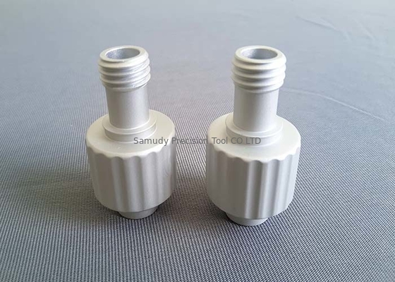 Silver Anodized CNC Machined Aluminum Parts Powder Coating Customized Color