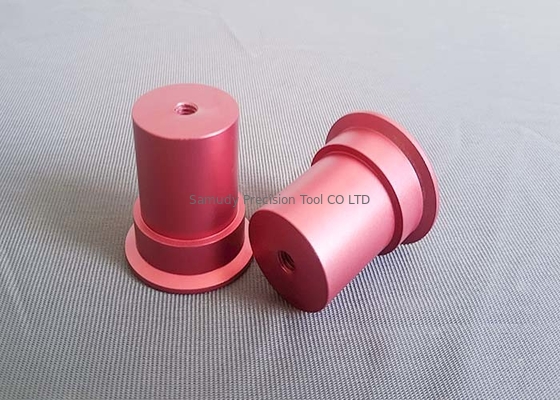 Red Anodizing CNC Machined Aluminum Parts Plating Nickel Finish