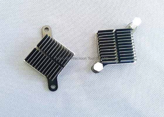 CNC Machining Metal Parts Black Anodized Cnc Machined Components Aluminum Cooling Fin Radiator Heat Sink